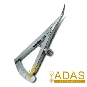 Castroviejo Caliper curved 9cm 0-20mm