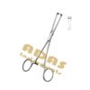 Allis tissue forceps with interlocking teeth and a ratchet lock