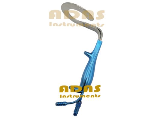 C Circular Breast Retractors Patented Optical Cavity Design Fiber Optic Suction Extended Arms Adas Instruments