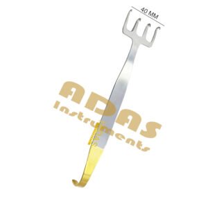 Text: Freeman Rake Retractor 40mm with 4 Prongs for Plastic Surgery Adas Instruments