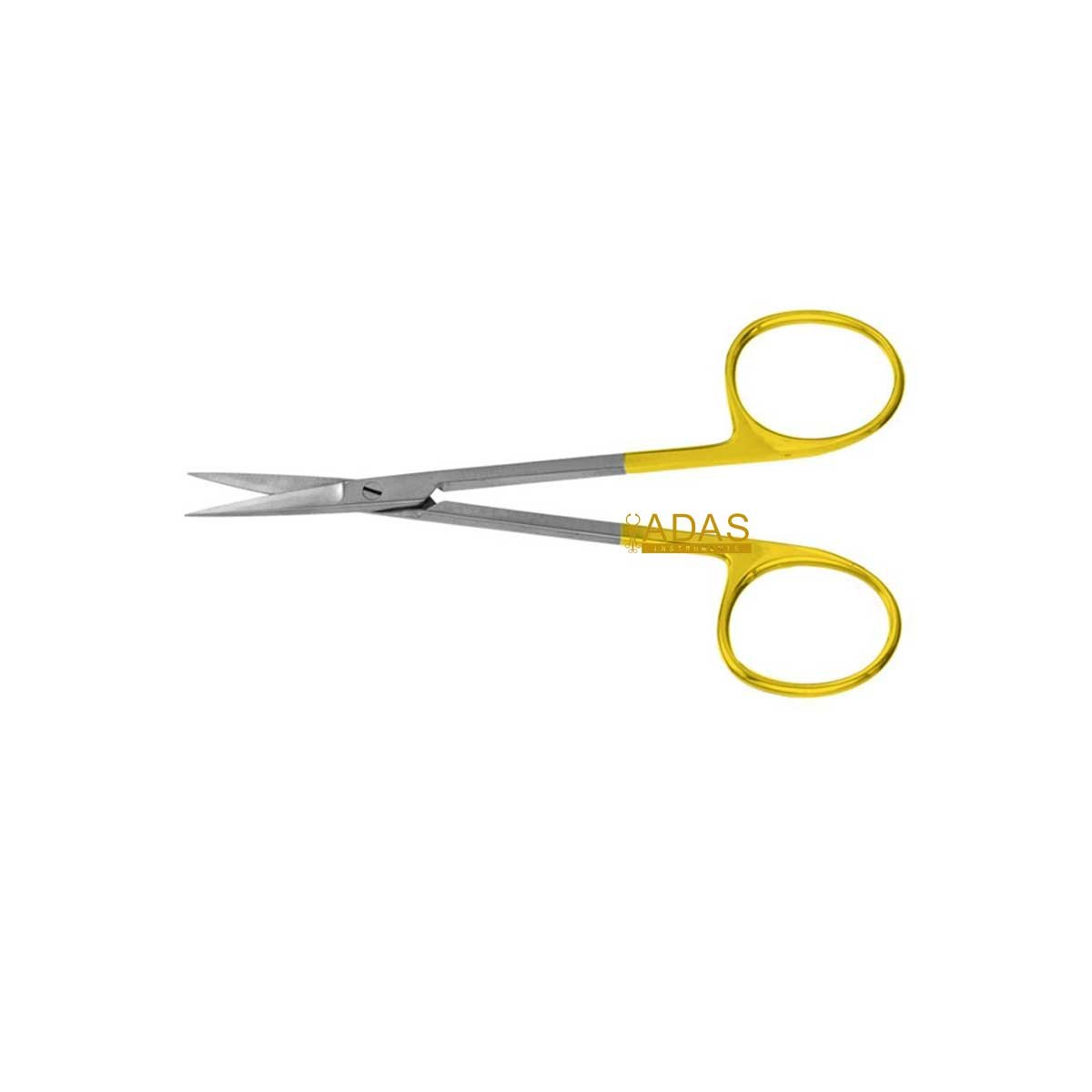 Iris scissors razor edge, fine ophthalmic scissors with honed cutting edge, made by Adas Instruments