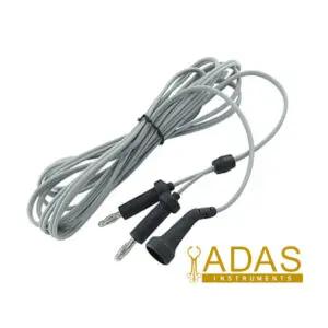 Bipolar Cable for Forceps American Style 2-Pin Connector Medical Grade Silicone Blue Adas Instruments