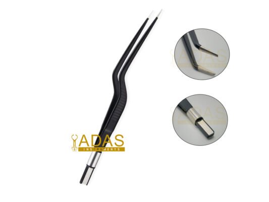 Bayonet Bipolar Forceps, Fine Non Stick Tip 4 Bipolar Forceps Bayonet european style