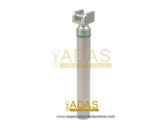 Fiber Optic Laryngoscope Battery Handles in AA sizes with green system.