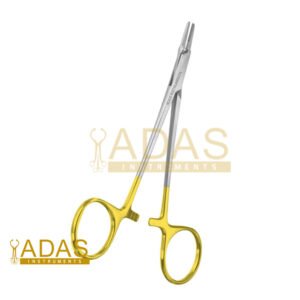 Ryder Needle Holder Tungsten Carbide with 1mm slim tips and gold ring handles.