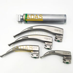 McIntosh fiber optic laryngoscope sets in stainless steel by Adas Instruments