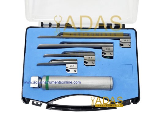 McIntosh Macintosh fiber optic laryngoscope blade sets in plastic box