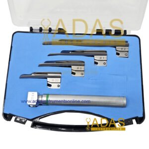 Miller fiber optic laryngoscope blade sets in stainless steel by Adas Instruments