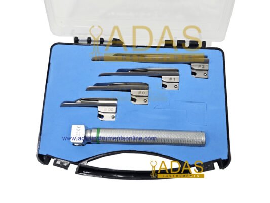 McIntosh Macintosh fiber optic laryngoscope blade sets in stainless steel by Adas Instruments