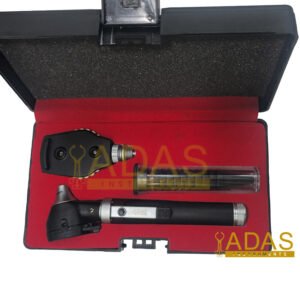 Mini otoscope and ophthalmoscope set LED ENT diagnostic kit in hard case
