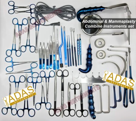 Abdominal and mammaplasty combined instruments set sterilization box ADAS Instruments