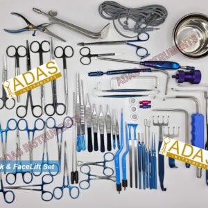 Neck and face lifting instruments set 57 pieces 44 types aluminum sterilization box ADAS Instruments
