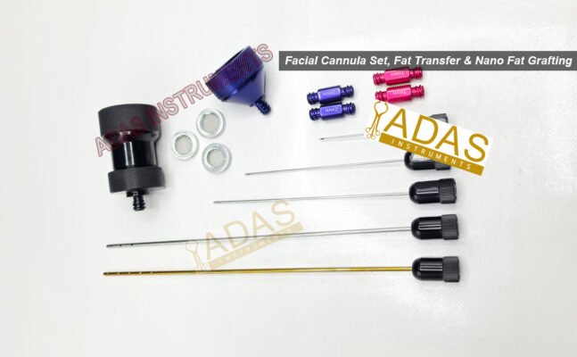 Facial Cannula Set AD-5000 fat harvesting transfer nano fat grafting kit ADAS Instruments