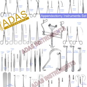 Appendectomy instrument set, 98 pieces, German stainless steel, ADAS Instruments