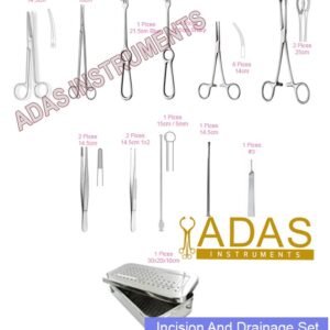 Incision and drainage instrument set, 20 pieces, German stainless steel, ADAS Instruments