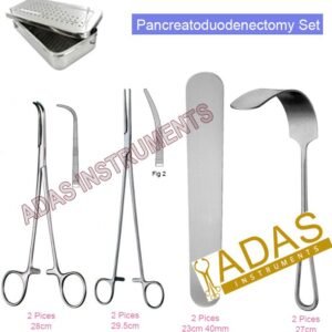 Pancreatoduodenectomy instrument set, 8 pieces, German stainless steel, ADAS Instruments