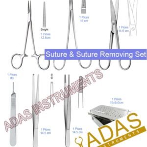 Suture set with suture removal instruments, 7 pieces, German stainless steel, ADAS Instruments